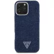 Guess Denim Triangle Logo MagSafe iPhone 16 Pro Max tok, kék
