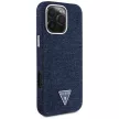 Guess Denim Triangle Logo MagSafe iPhone 16 Pro Max tok, kék