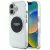Guess IML Metal Colotok, piros Circle Classic Logo MagSafe iPhone 16 tok, fekete