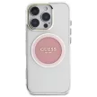Guess GUHMP16LHTDRCEDP IML Metal Colored Circle Classic Logo MagSafe-kompatibilis tok iPhone 16 Pro, rózsaszín