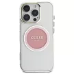 Guess IML Metal Colored Circle Classic Logo MagSafe iPhone 16 Pro Max tok, rózsaszín