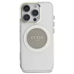 Guess GUHMP16LHTDRCEDG IML Metal Colored Circle Classic Logo MagSafe-kompatibilis tok iPhone 16 Pro, szürke