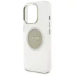 Guess GUHMP16LHTDRCEDG IML Metal Colored Circle Classic Logo MagSafe-kompatibilis tok iPhone 16 Pro, szürke