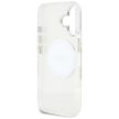 Guess IML Metal Colotok, piros Circle Classic Logo MagSafe iPhone 16 white