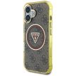 Guess IML Metal Glitter 4G Circle Triangle MagSafe iPhone 16 tok, barna