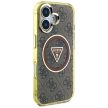 Guess IML Metal Glitter 4G Circle Triangle MagSafe iPhone 16 tok, barna