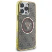 Guess IML Metal Glitter 4G Circle Triangle MagSafe for Phone 16 Pro tok, barna