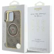 Guess IML Metal Glitter 4G Circle Triangle MagSafe for Phone 16 Pro tok, barna