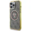 Guess IML Metal Glitter 4G Circle Triangle MagSafe iPhone 16 Pro Max tok, barna