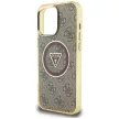 Guess IML Metal Glitter 4G Circle Triangle MagSafe iPhone 16 Pro Max tok, barna