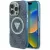 Guess IML Metal Glitter 4G Circle Triangle MagSafe iPhone 16 Pro tok, kék