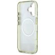 GUESS iPhone 16 MagSafe GUHMP16SHFLPEDN (IML Metal Glitter Flowers Triangle) tok, zöld