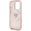 Guess Hardcase MagSafe IML Metal Mountain Logo Case iPhone 16 Pro Max 6,9" tok, rózsaszín