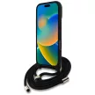 GUESS iPhone 16 Pro GUHCP16LP4GMGCRK (CBDY PU 4G Big Logo W/Cord Strap) tok, fekete