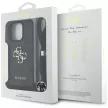 GUESS iPhone 16 Pro GUHCP16LP4GMGCRK (CBDY PU 4G Big Logo W/Cord Strap) tok, fekete