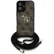 GUESS iPhone 16 Plus GUHCP16MP4GMGCRW (CBDY PU 4G Big Logo W/Cord Strap) tok, barna