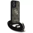 GUESS iPhone 16 Plus GUHCP16MP4GMGCRW (CBDY PU 4G Big Logo W/Cord Strap) tok, barna