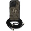 GUESS iPhone 16 Pro GUHCP16LP4GMGCRW (CBDY PU 4G Big Logo W/Cord Strap) tok, barna