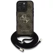 GUESS iPhone 16 Pro Max GUHCP16XP4GMGCRW (CBDY PU 4G Big Logo W/Cord Strap) tok, barna
