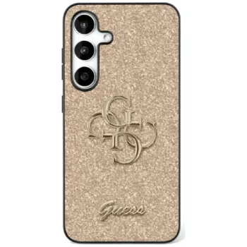   Guess Fixed Glitter Big 4G Metal LogoSamsung Galaxy S25 Ultra tok, arany