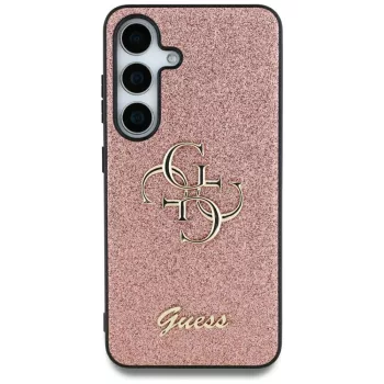   Guess Fixed Glitter Big 4G Metal LogoSamsung Galaxy S25 Ultra tok, rózsaszín