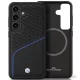 BMW Leather Textured and Smooth MagSafe Samsung Galaxy S25 tok, fekete