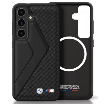   BMW Leather Oversized Stripes MagSafe Samsung Galaxy S25 tok, fekete