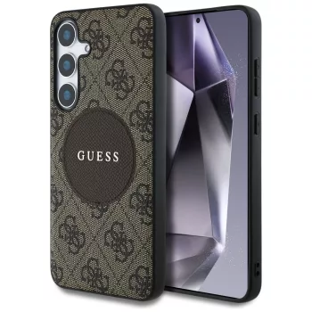   Guess 4G Round Patch Classic Logo MagSafe Samsung Galaxy S25 Plus tok, barna