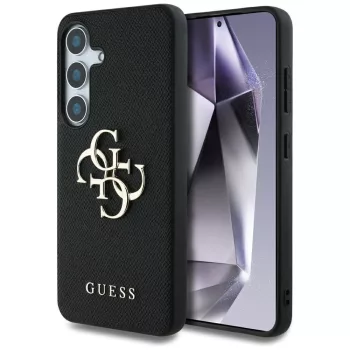   Guess Samsung Galaxy S25 GUHCS25SPGT4MBK (PU Grained Big 4G and Classic Logo) tok, fekete