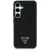 Guess Grained Hot Stamp Peony Pattern Triangle Logo MagSafe Samsung Galaxy S25 Ultra tok, fekete