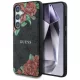 Guess Leather 4G Flowers Print Metal Classic Logo MagSafe Samsung Galaxy S25 tok, fekete