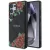 Guess Leather 4G Flowers Print Metal Classic Logo MagSafe Samsung Galaxy S25 Ultra tok, fekete