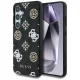 Guess 4G Printed Colored Peony Pattern MagSafe Samsung Galaxy S25 tok, fekete