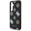 Guess 4G Printed Colored Peony Pattern MagSafe Samsung Galaxy S25 tok, fekete