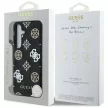 Guess 4G Printed Colored Peony Pattern MagSafe Samsung Galaxy S25 tok, fekete