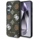 Guess 4G Printed Colored Peony Pattern MagSafe Samsung Galaxy S25 tok, barna