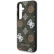 Guess 4G Printed Colored Peony Pattern MagSafe Samsung Galaxy S25 tok, barna