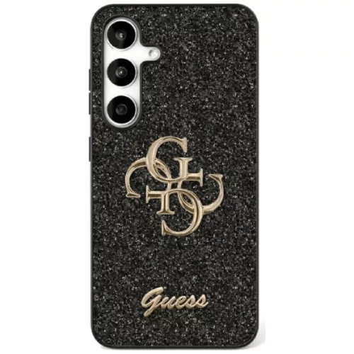Guess Fixed Glitter Big 4G Metal LogoSamsung Galaxy S25 tok, fekete