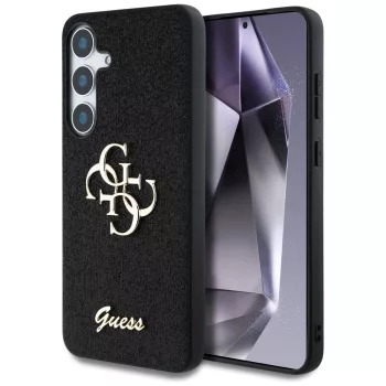   Guess Fixed Glitter Big 4G Metal LogoSamsung Galaxy S25 Plus tok, fekete