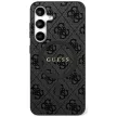 Guess Leather 4G Colored Ring Classic Logo MagSafe Samsung Galaxy S25 Plus tok, fekete