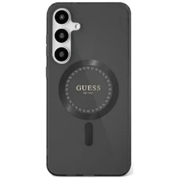   Guess Rhinestones Printed Classic Logo MagSafe Samsung Galaxy S25 Ultra tok, fekete
