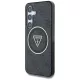 Guess Samsung Galaxy S25 GUHMS25SHG4PRTGK (Magnetic IML Metal Glitter 4G Circle Triangle) tok, fekete