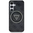 Guess Samsung Galaxy S25 GUHMS25SHG4PRTGK (Magnetic IML Metal Glitter 4G Circle Triangle) tok, fekete