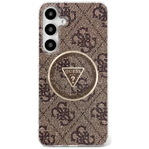Guess Samsung Galaxy S25 GUHMS25SHG4PRTGW (Magnetic IML Metal Glitter 4G Circle Triangle) tok, barna
