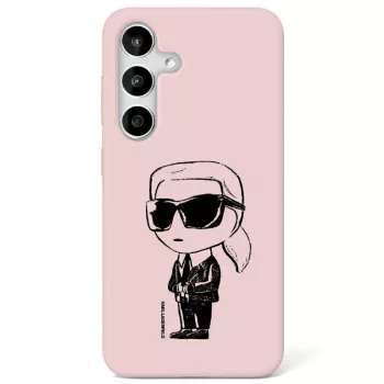   Karl Lagerfeld Silicone Graffiti Ikonik Printed Logo MagSafe Samsung Galaxy S25 Ultra tok, rózsaszín