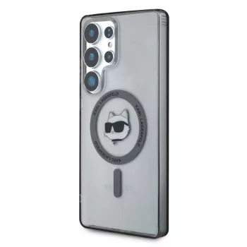   Karl Lagerfeld Button Choupette Head Printed Logo MagSafe Samsung Galaxy S25 Ultra tok, fekete