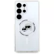 Karl Lagerfeld Button Karl & Choupette Heads Printed Logo MagSafe Samsung Galaxy S25 Ultra tok, fehér