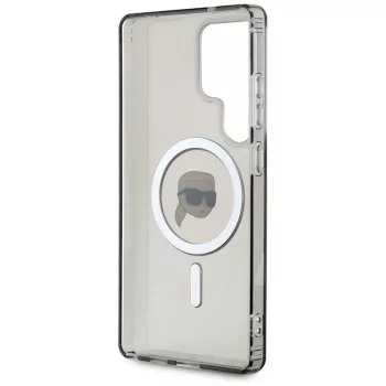   Karl Lagerfeld Button Karl Head Printed Logo MagSafe Samsung Galaxy S25 Ultra tok, fekete