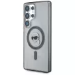 Karl Lagerfeld Button Karl Head Printed Logo MagSafe Samsung Galaxy S25 Ultra tok, fekete