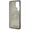 KARL LAGERFELD Samsung Galaxy S25 Ultra KLHCS25LHKHDCELK (IML Rhinestones K Head) tok, fekete
